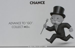 PARTS ONLY - Monopoly City Board Game - #19 Chance Card