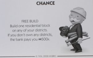 PARTS ONLY - Monopoly City Board Game - #22 Chance Card
