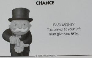 PARTS ONLY - Monopoly City Board Game - # 5 Chance Card