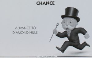 PARTS ONLY - Monopoly City Board Game - #9 Chance Card
