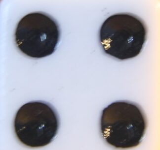 PARTS ONLY -White/Black Board Game 12mm Die