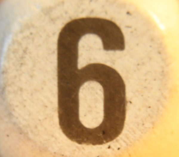 PARTS ONLY -Tan/Black Wooden Board Game Numbered Die