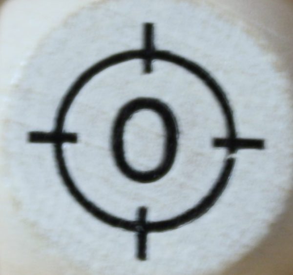 PARTS ONLY -White Specialty Board Game Die