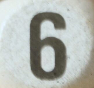 PARTS ONLY -White/Black Wooden Board Game Numbered Die
