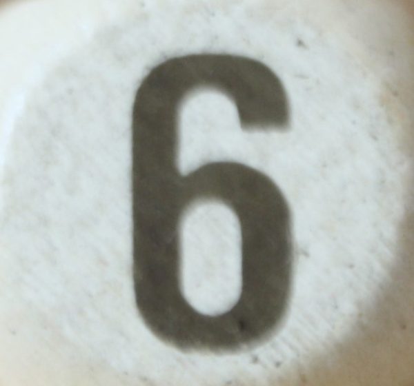 PARTS ONLY -White/Black Wooden Board Game Numbered Die