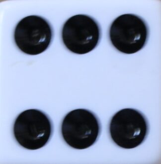 PARTS ONLY -White/Black Board Game Die