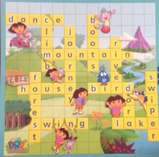 PARTS ONLY - Dora the Explorer My First Scrabble Board Game - (1) Game Board Only