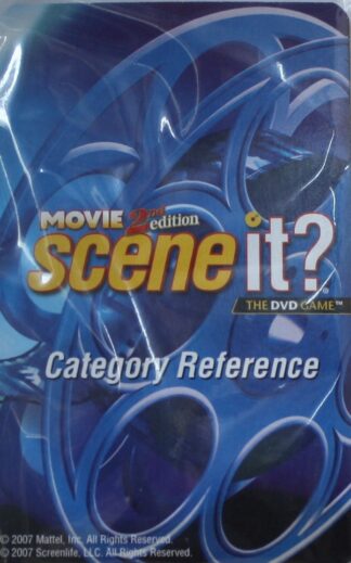 PARTS ONLY - Scene It! Board Game "Movie" 2nd Edition - (4) Category Reference Cards Only