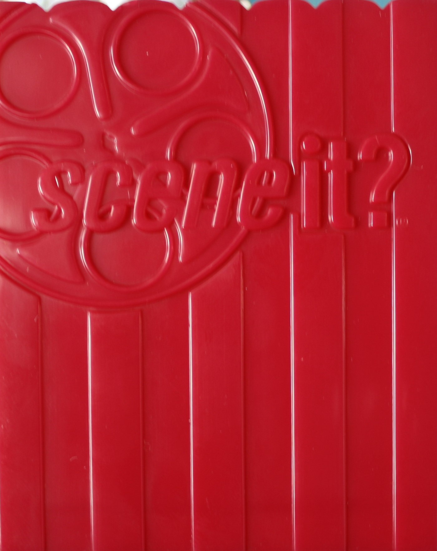 PARTS ONLY -Scene It Music Board Game - Red Plastic Popcorn Trivia Card Holder