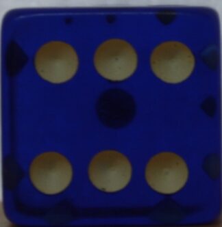 PARTS ONLY -Blue Translucent Die White Dots