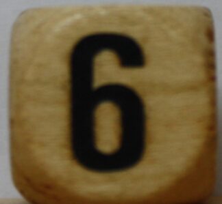 PARTS ONLY -Ivory Coloured Wooden Die with Black Numbers