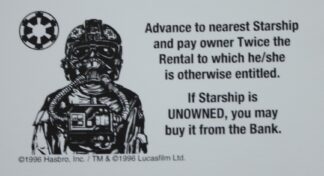 PARTS ONLY - Monopoly Star Wars Trilogy Board Game - #16 Imperial Card Only