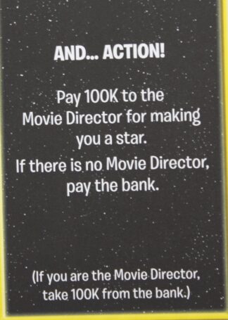 PARTS ONLY -The Game of Life "Empire" Board Game - Action "And...Action!" Card Only