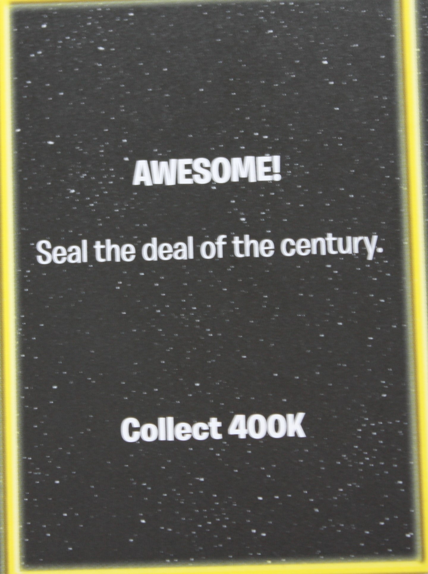 PARTS ONLY - The Game of Life "Empire" Board Game - Action "Awesome!" Card Only