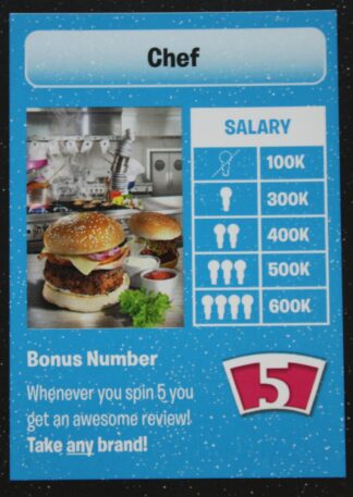 PARTS ONLY -The Game of Life "Empire" Board Game - Career "Chef" Card