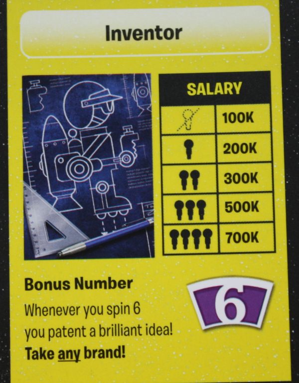 PARTS ONLY - The Game of Life "Empire" Board Game - Career "Inventor" Card