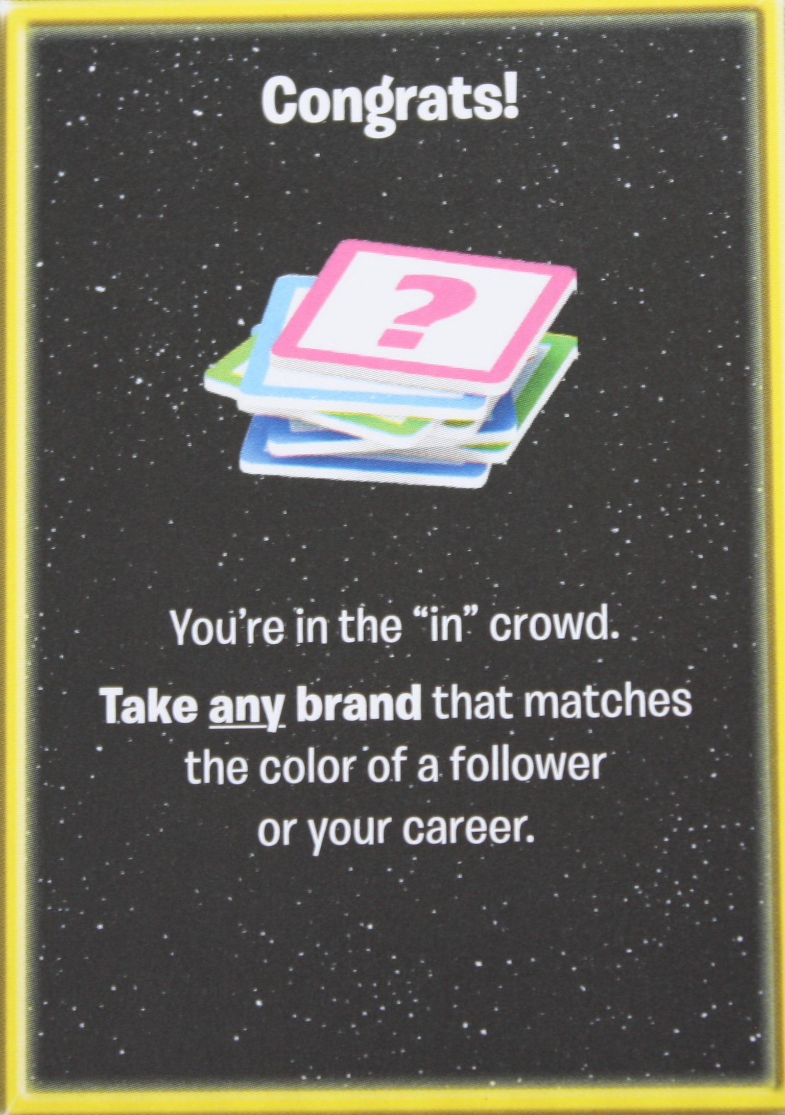 PARTS ONLY - The Game of Life "Empire" Board Game - Action "Congrats!" Card Only