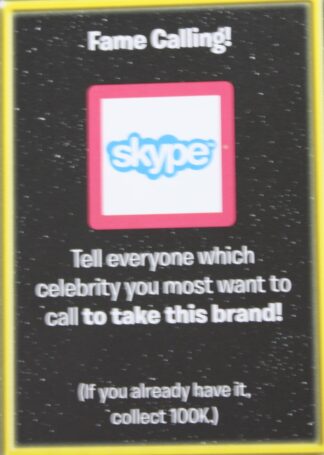 PARTS ONLY - The Game of Life "Empire" Board Game - Action "Fame Calling!" Card Only