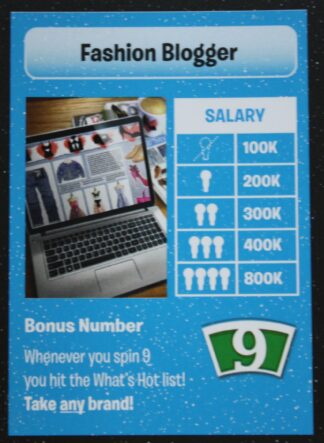 PARTS ONLY - The Game of Life "Empire" Board Game - Career "Fashion Blogger" Card