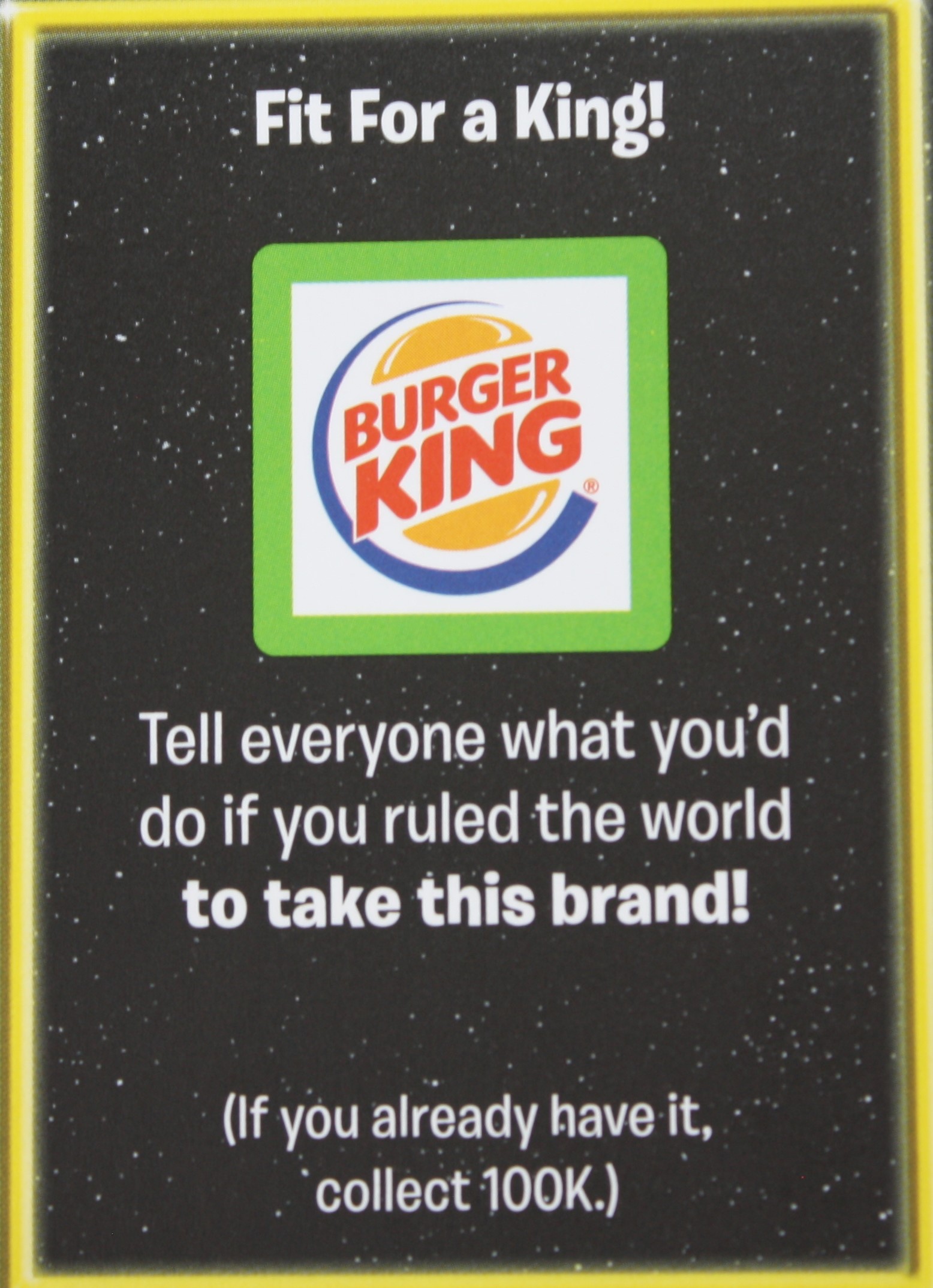 PARTS ONLY - The Game of Life "Empire" Board Game - Action "Fit For A King!" Card Only