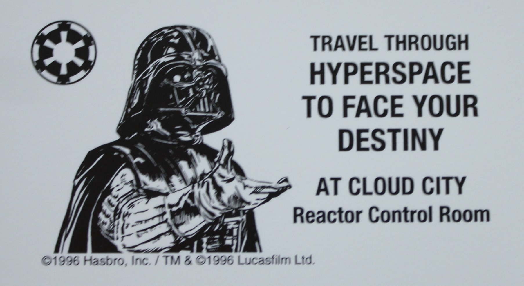 PARTS ONLY - Monopoly Star Wars Trilogy Board Game - #13 Imperial Card Only