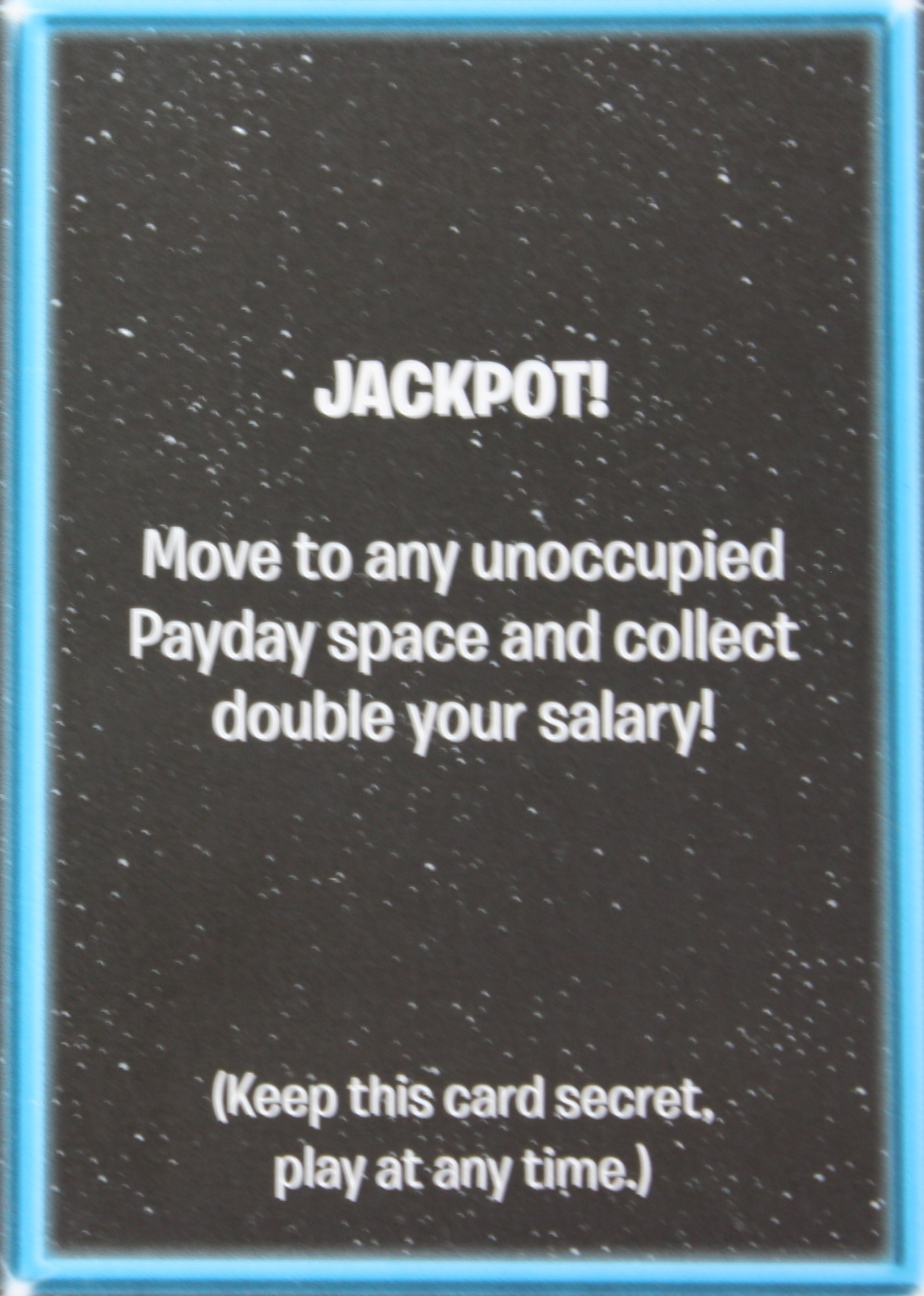 PARTS ONLY - The Game of Life "Empire" Board Game - Empire "Jackpot!" Card Only