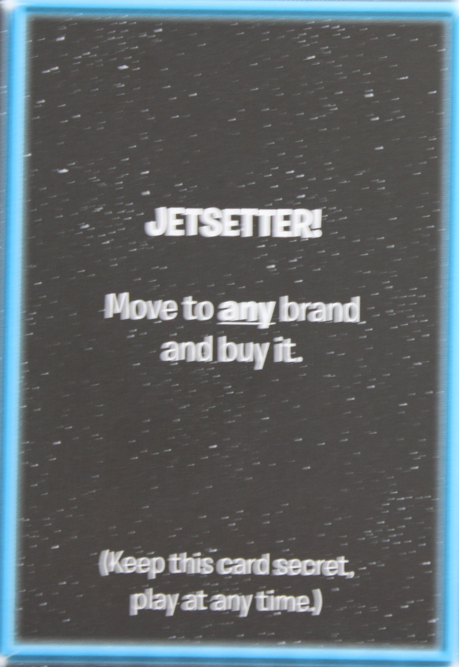 PARTS ONLY - The Game of Life "Empire" Board Game - Empire "Jetsetter!" Card Only