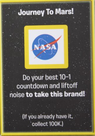 PARTS ONLY - The Game of Life "Empire" Board Game - Action "Journey To Mars!" Card Only