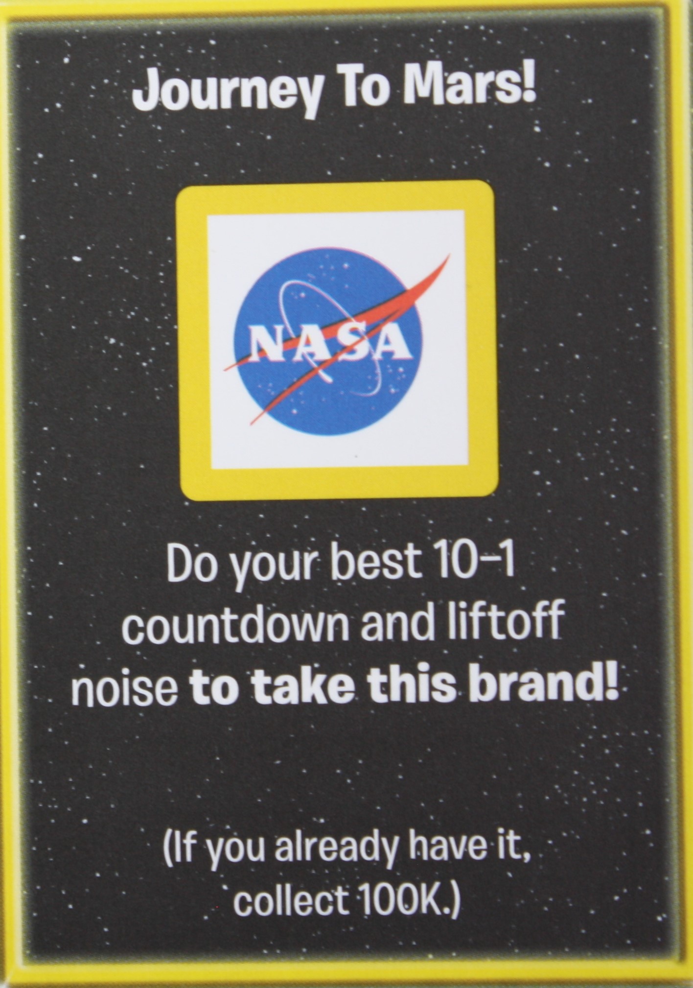 PARTS ONLY - The Game of Life "Empire" Board Game - Action "Journey To Mars!" Card Only