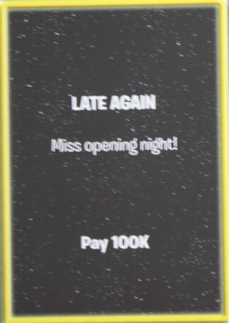 PARTS ONLY -The Game of Life "Empire" Board Game - Action "Late Again" Card