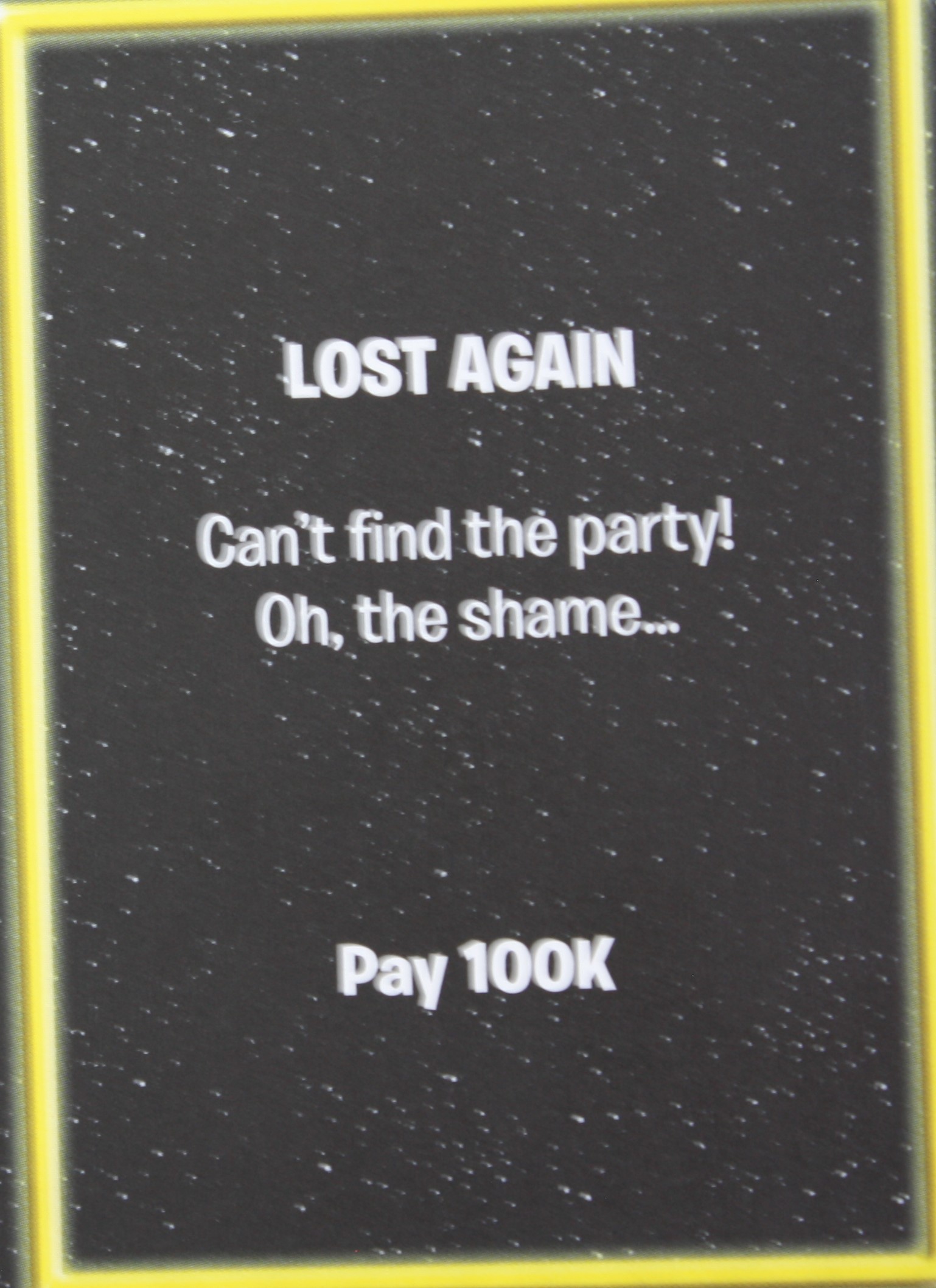 PARTS ONLY - The Game of Life "Empire" Board Game - Action "Lost Again" Card Only