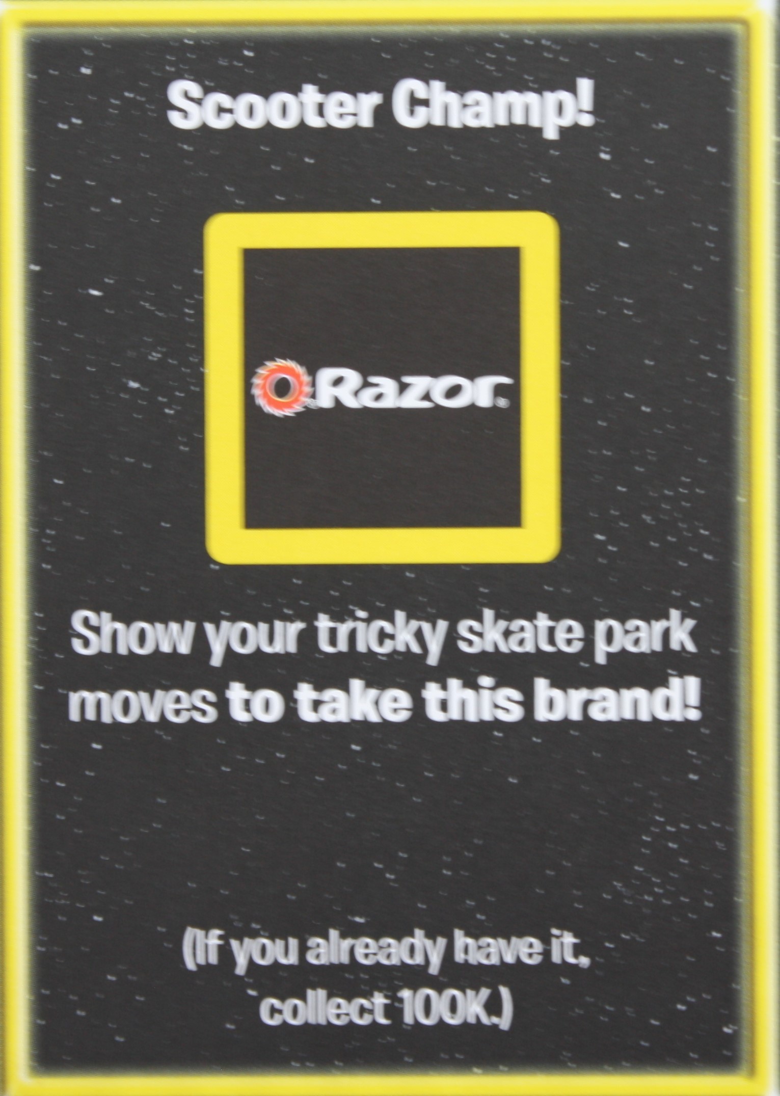 PARTS ONLY - The Game of Life "Empire" Board Game - Action "Scooter Champ!" Card Only