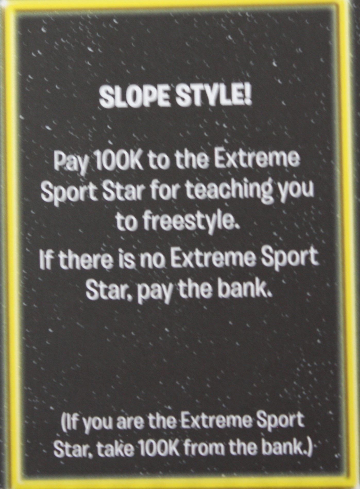 PARTS ONLY - The Game of Life "Empire" Board Game - Action "Slope Style!" Card