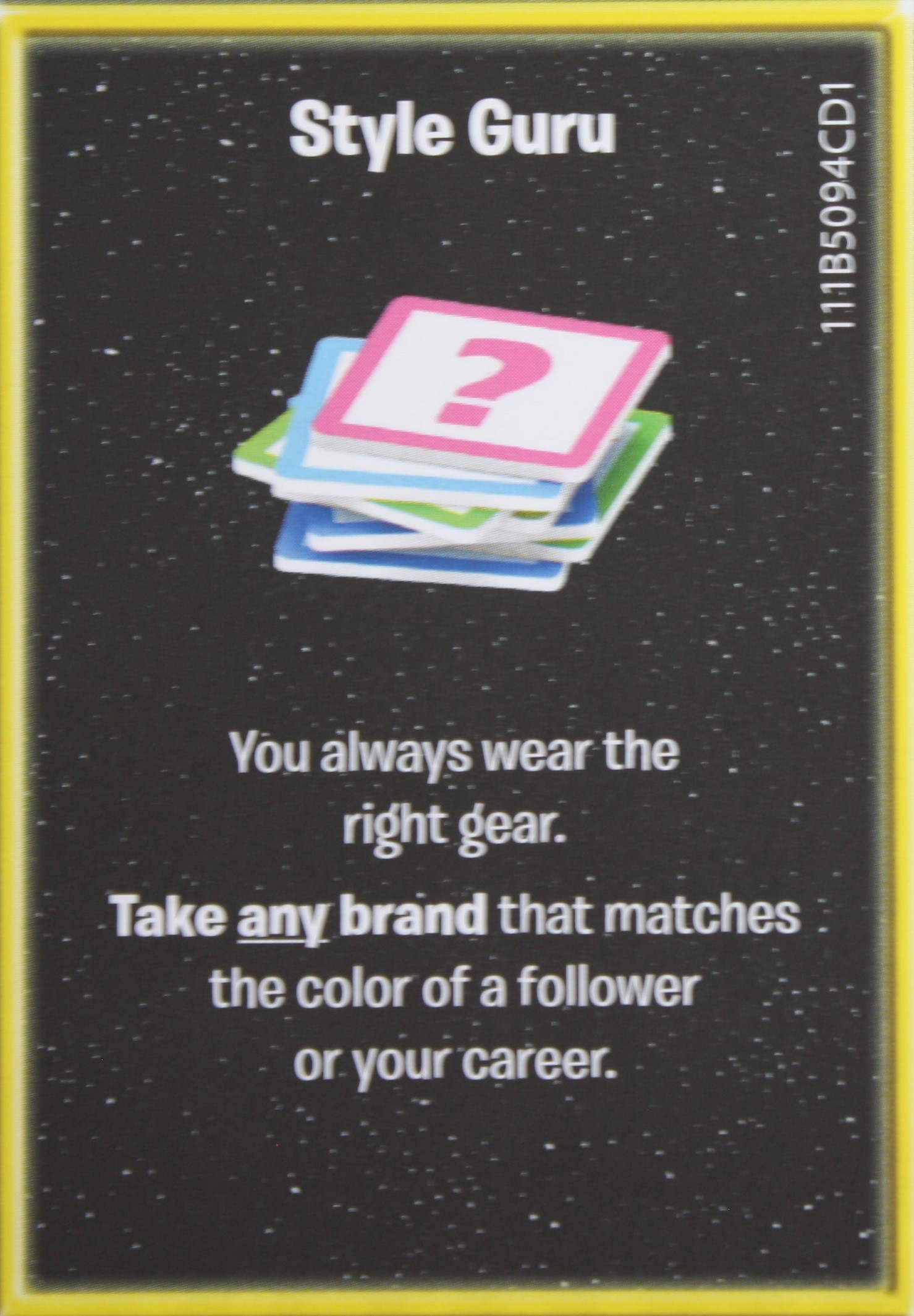 PARTS ONLY - The Game of Life "Empire" Board Game - Action "Style Guru" Card Only