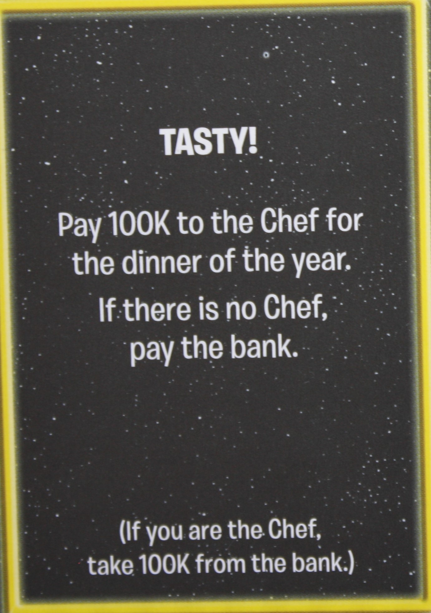 PARTS ONLY -The Game of Life "Empire" Board Game - Action "Tasty!" Card Only