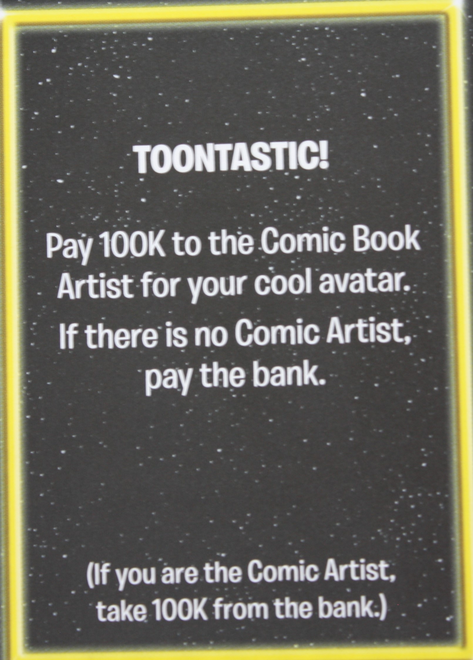PARTS ONLY - The Game of Life "Empire" Board Game - Action "Toontastic!" Card Only