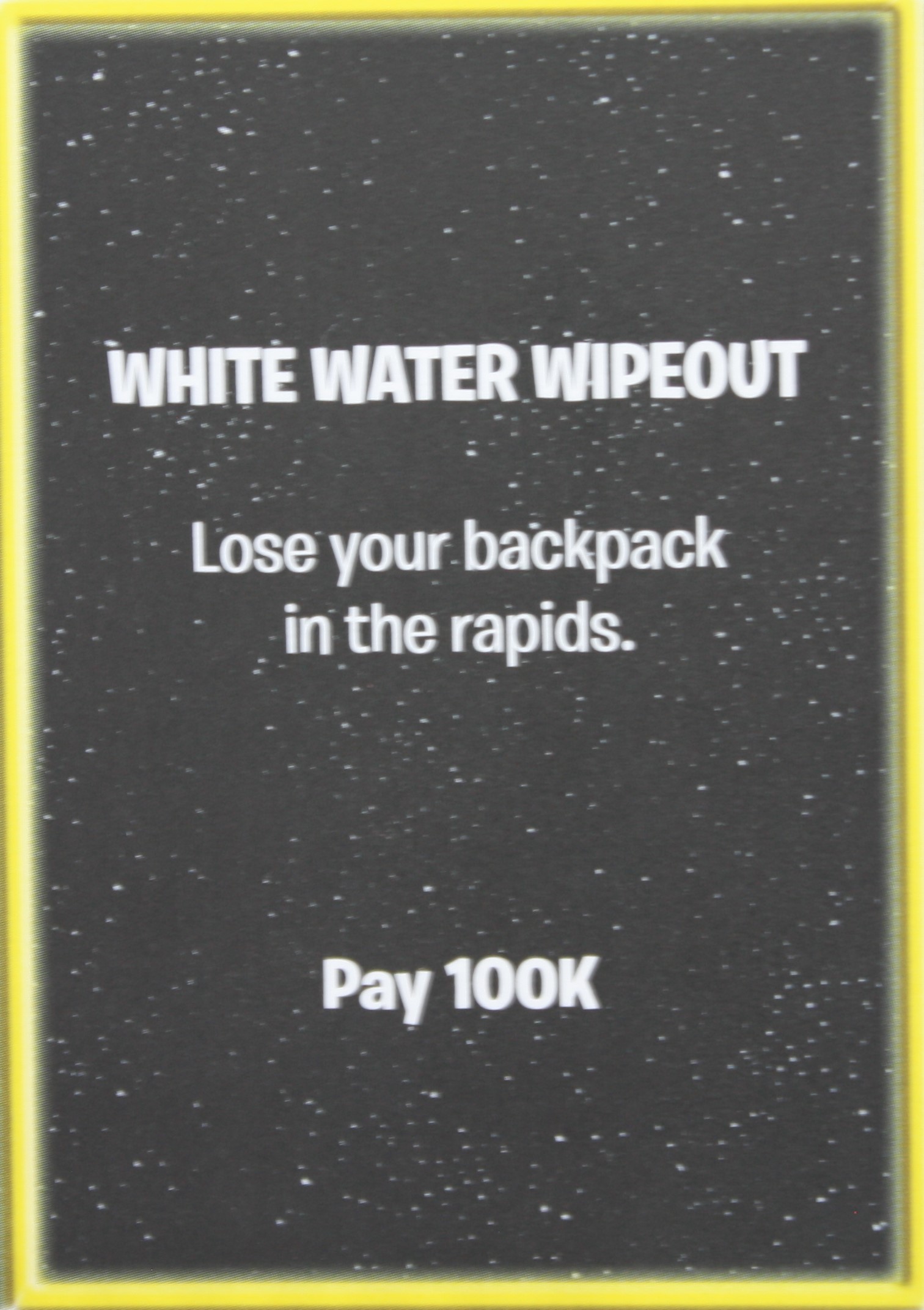 PARTS ONLY - The Game of Life "Empire" Board Game - Action "White Water Wipeout" Card Only