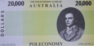 PARTS ONLY -Poleconomy Board Game - Pack (10) $20,000 Money