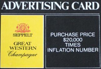 PARTS ONLY - Poleconomy Board Game - #12 Advertising Card Only