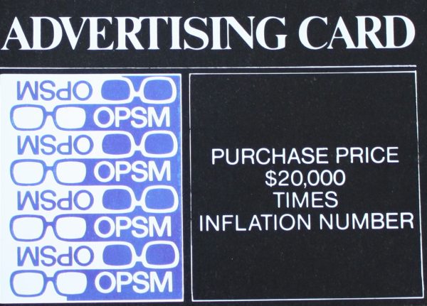 PARTS ONLY - Poleconomy Board Game - #13 Advertising Card Only