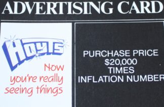 PARTS ONLY - Poleconomy Board Game - #19 Advertising Card Only