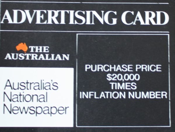 PARTS ONLY - Poleconomy Board Game - #2 Advertising Card Only