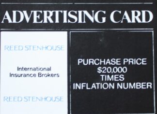 PARTS ONLY - Poleconomy Board Game - #8 Advertising Card Only