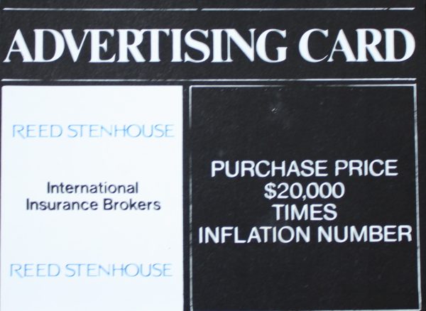 PARTS ONLY - Poleconomy Board Game - #8 Advertising Card Only
