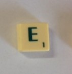 PARTS ONLY - Scrabble Original Board Game (Mattel 2000) - Letter E Tile Only