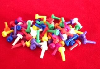 PARTS ONLY -Ad Mad Board Game - Set of Coloured Pegs (8 of each colour)