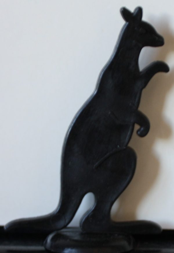 PARTS ONLY -Poleconomy Board Game -  Black Plastic (5cm) Kangaroo Token