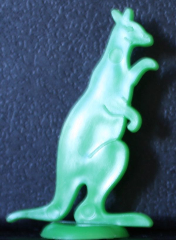 PARTS ONLY -Poleconomy Board Game -  Green Plastic (5cm) Kangaroo Token