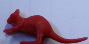 PARTS ONLY -Poleconomy Board Game - Red Plastic (2cm) Kangaroo Token