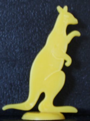 PARTS ONLY -Poleconomy Board Game - Yellow Plastic (5cm) Kangaroo Token